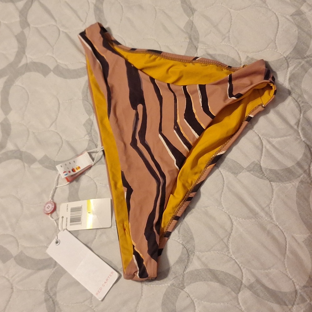 Red Carter bathingsuit bottoms Animal print